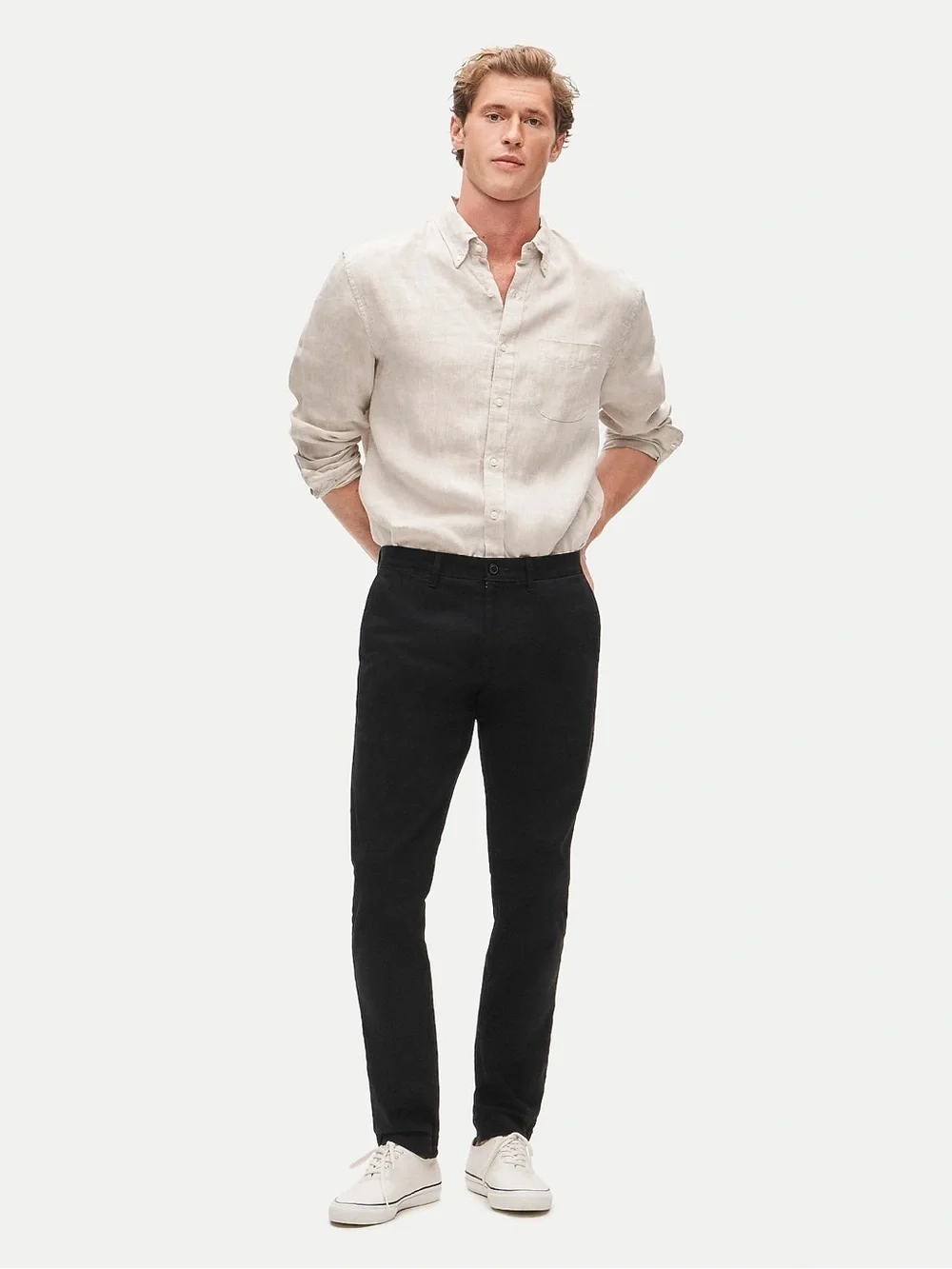 J. Crew 484 Slim-fit stretch chino pant in Black Size 36x34 NWT